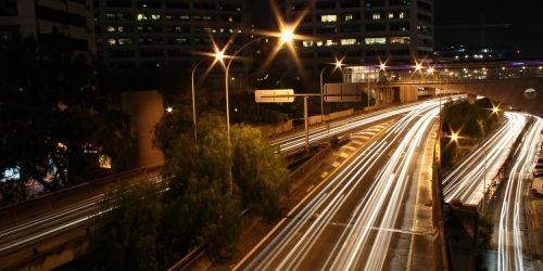 night traffic lights