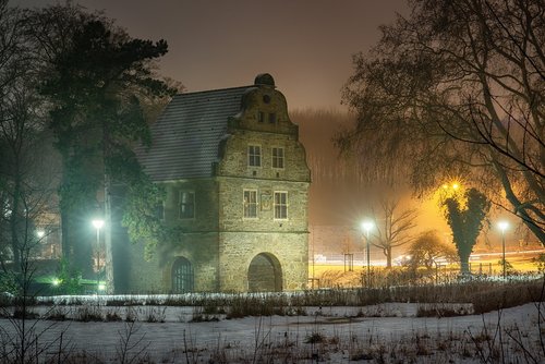 night  castle  mystical