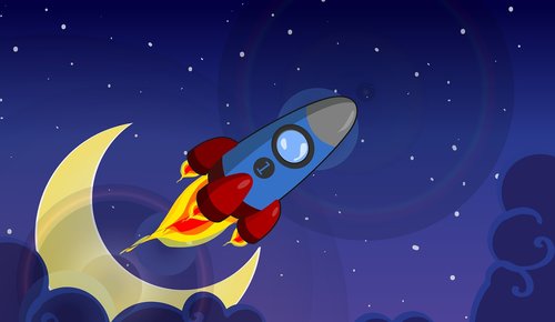 night  rocket  sky