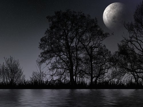 night  darkness  moon