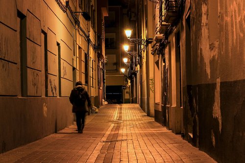night  street  city
