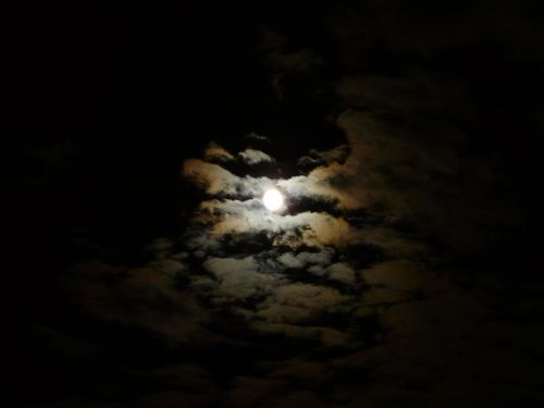 night moon clouds