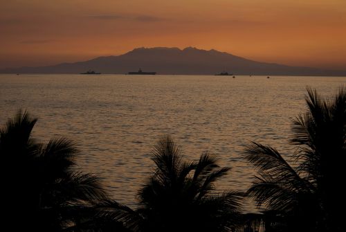 night dusk mountains