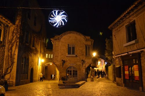 night christmas medieval street