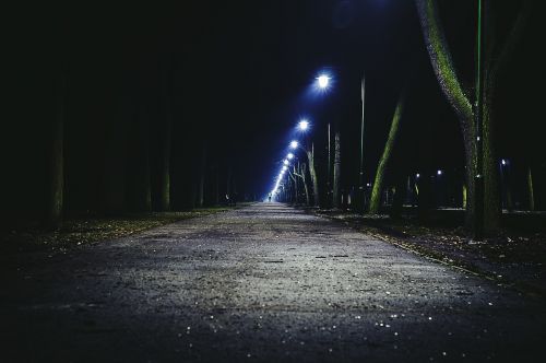 night street road