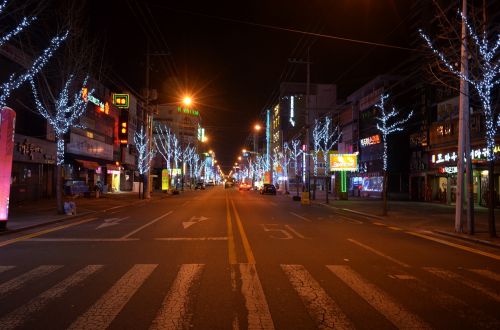 night landscape nightlife night of korea