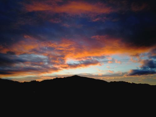 night night clouds sunset evening