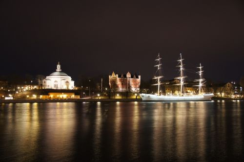 night photograph water abendstimmung