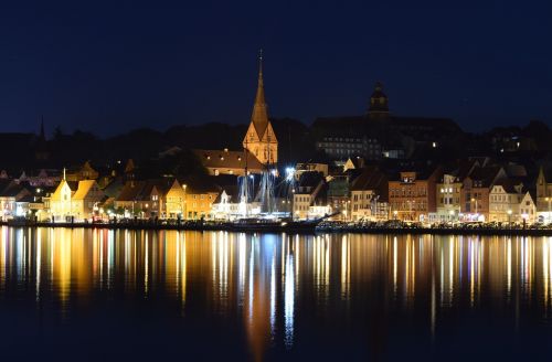 night photograph city port