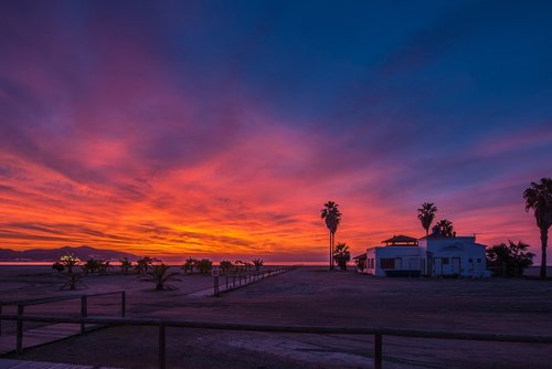 night photograph  sunrise  beach