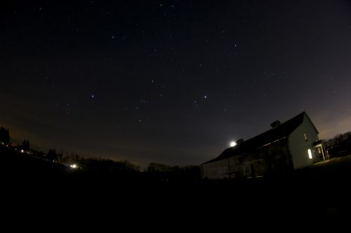 Night Sky And Barn