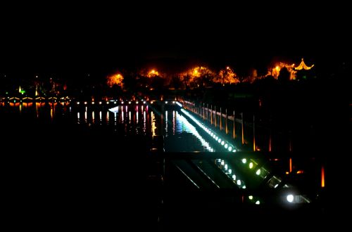 Night Time By The Lake