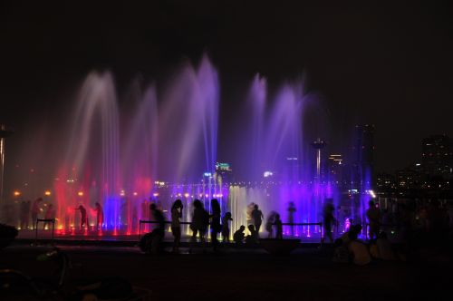 night view musical fountain dip