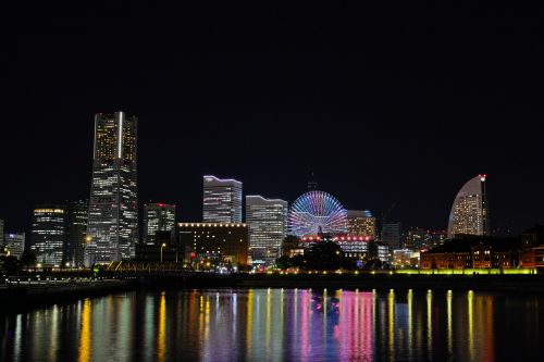 night view city light