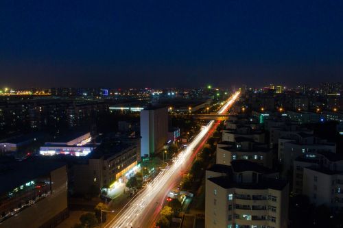 night view nanjing long exposure