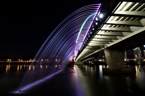 night view river daejeon expo bridge