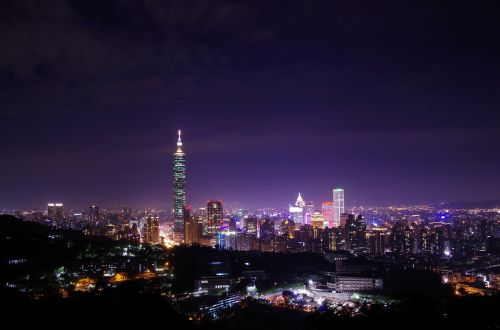 night view city background