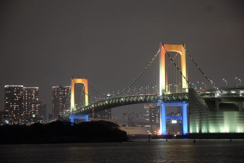night view bridge light up