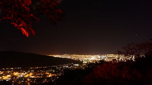 night view of the city landscape the night sky