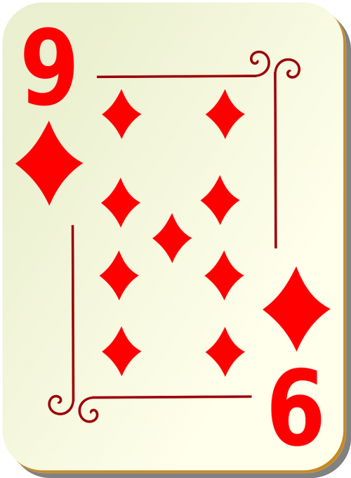 nine diamonds playing cards