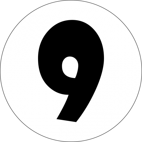 nine 9 number