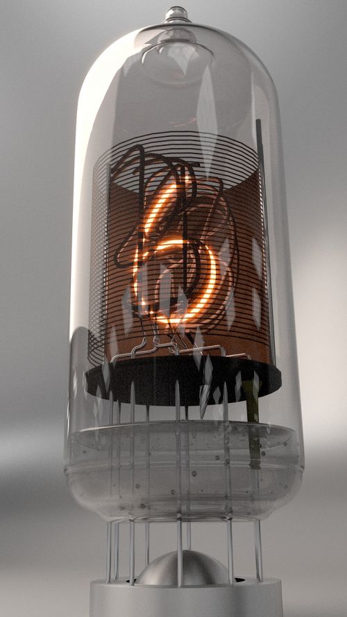 nixie tube digit neon