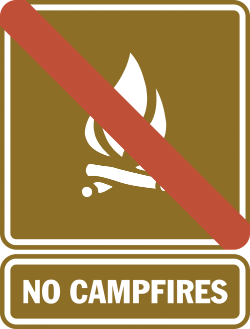 no campfires sign
