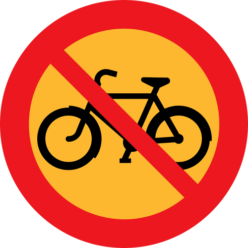 no biking bicycle bike