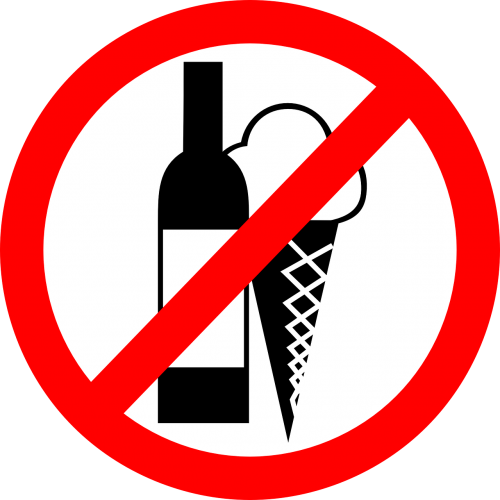 no eating food ice cream