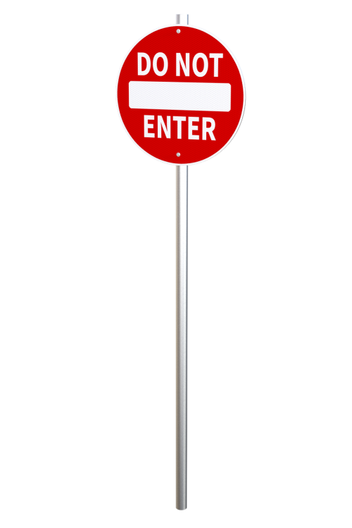 no entry traffic sign warning