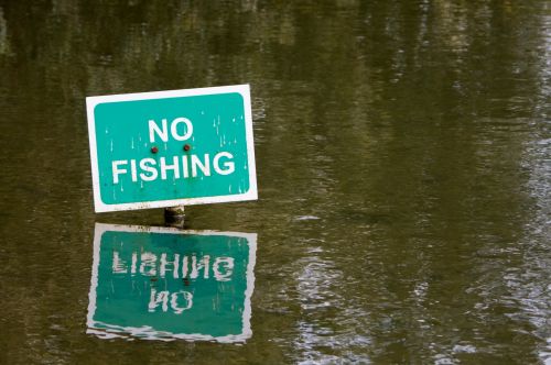 No Fishing Sign