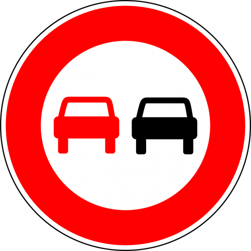 no overtaking traffic sign sign