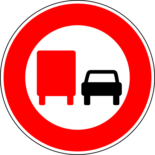 no overtaking by lorries traffic sign sign