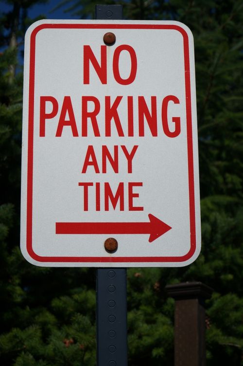 no parking sign road