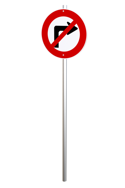 no right turn traffic sign transportation