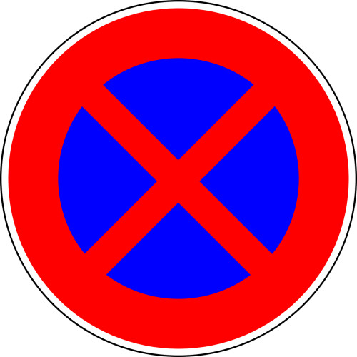 no stopping traffic sign sign