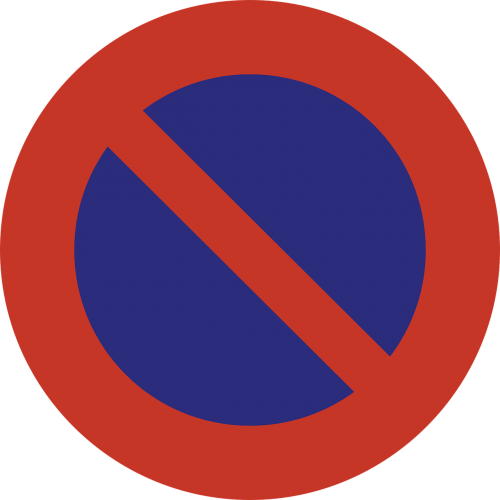 no stopping sign road sign