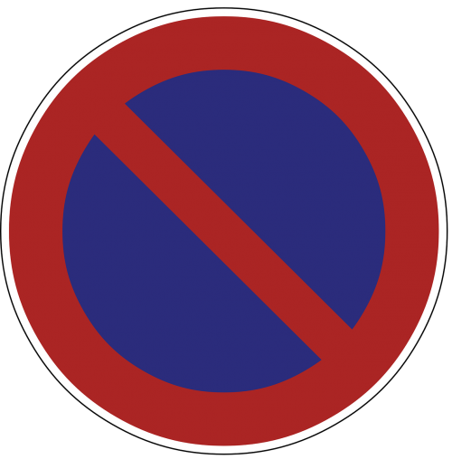 no stopping sign road sign