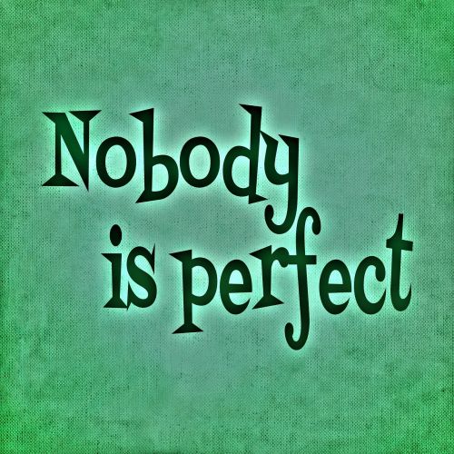 nobody is perfect saying perfect