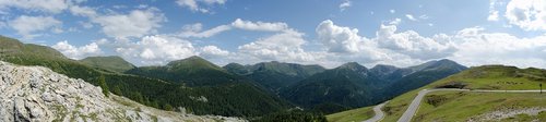 nockalm road  austria  panorama