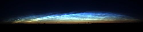 noctilucent clouds at night bright