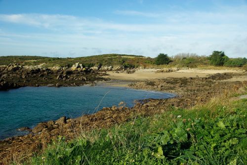 normandy chausey island rocks