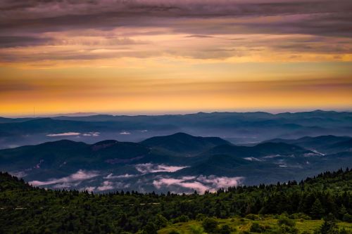 north carolina mountains sunrise