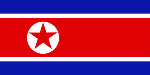 north korea flag korea