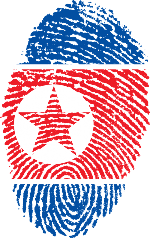north korea flag fingerprint