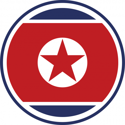 north korean flag symbol circle