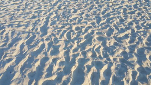 north sea silver beach footprints