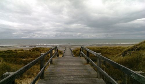 north sea beach horizon