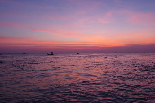 north sea weizhou island sunset