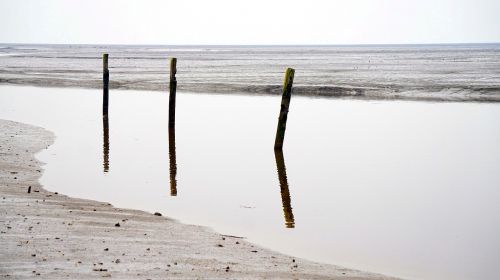 north sea beach winter